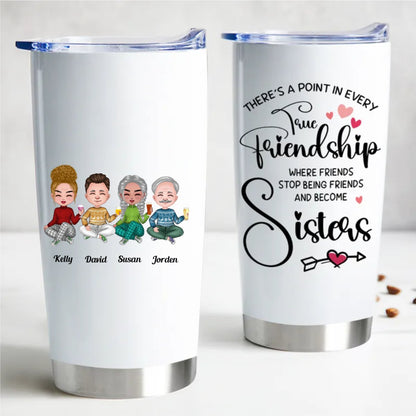 Sisterhood Celebration 20oz Customized Tumbler for Hot or Cold Drinks - Makezbright Gifts