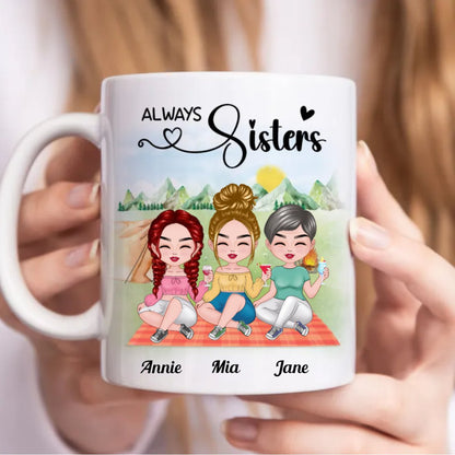 Sisters - Always Sisters - Personalized Mug (AA) - Makezbright Gifts