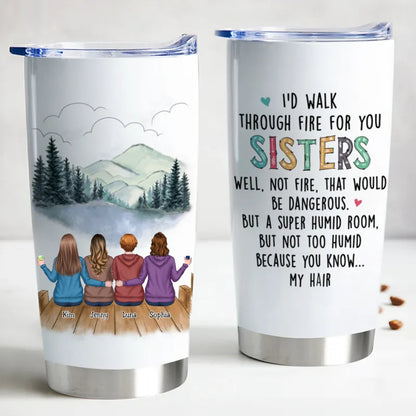 Sisters Forever 20oz Personalized Insulated Tumbler - Makezbright Gifts