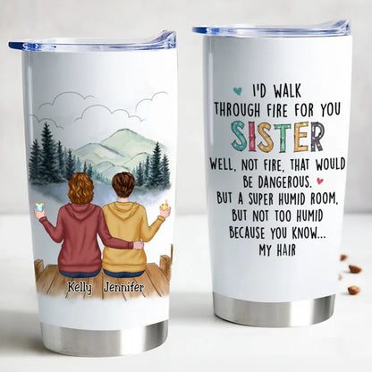 Sisters Forever 20oz Personalized Insulated Tumbler - Makezbright Gifts