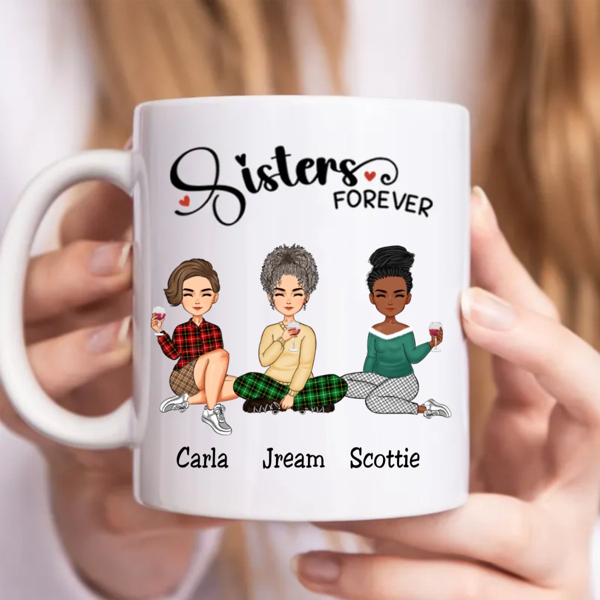 Sisters Forever - Personalized Mug (KE) - Makezbright Gifts