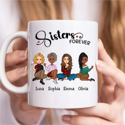 Sisters Forever - Personalized Mug (KE) - Makezbright Gifts