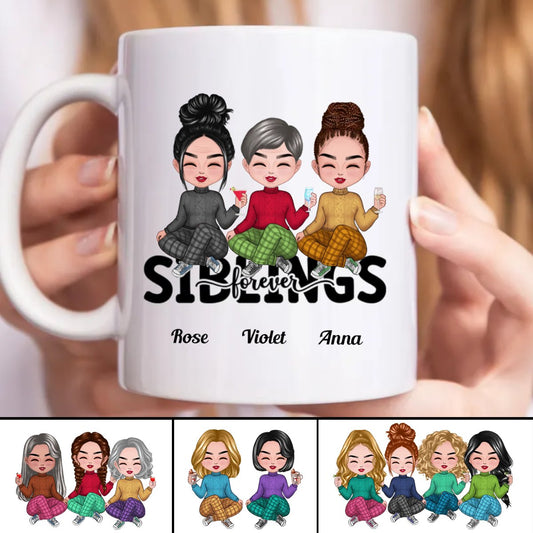 Sisters - Sibings Forever - Personalized Mug - Makezbright Gifts