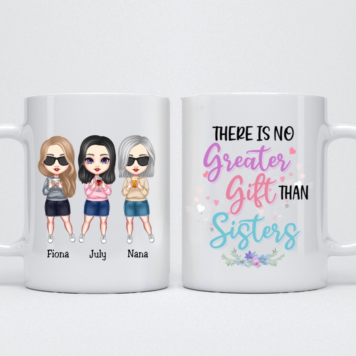 Sisters - Sisters Are God's Way of Making Sure We Never Walk Alone - Personalized Mug (Ver 5) - Makezbright Gifts