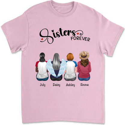 Sisters - Sisters Forever V4 - Personalized T - shirt - Makezbright Gifts