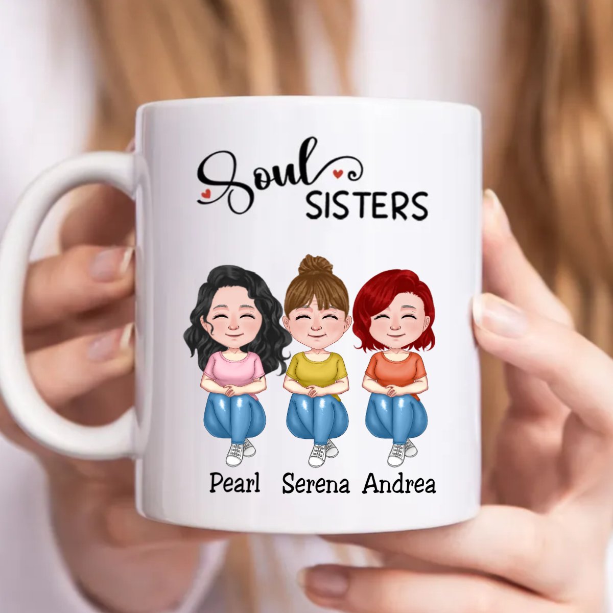 Sisters - Soul Sisters - Personalized Mug - Makezbright Gifts