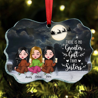 Sisters - There Is No Greater Gift Than Sisters - Personalized Acrylic Ornament (VP) - Makezbright Gifts