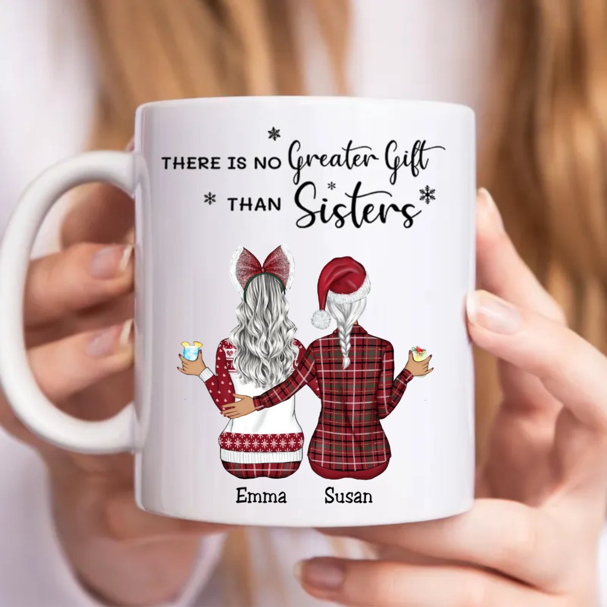 Sisters - There Is No Greater Gift Than Sisters - Personalized Mug (BU) - Makezbright Gifts