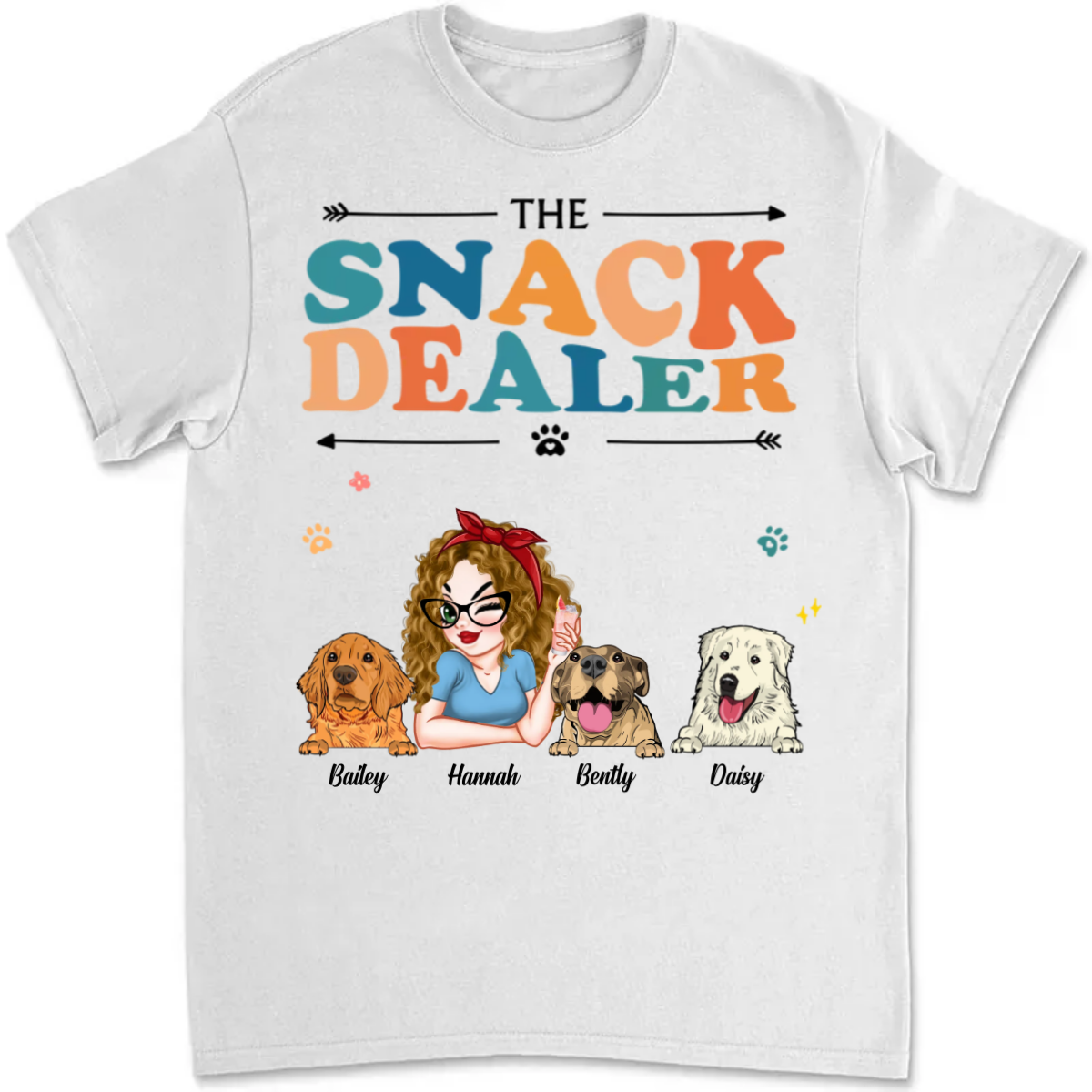 Dog Lovers - The Snack Dealer - Personalized Unisex T-Shirt