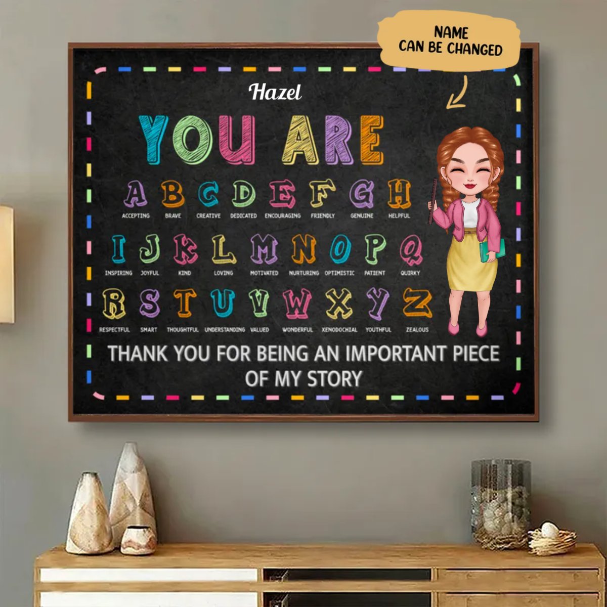 Teacher - You Are Helpful - Personalized Poster - Makezbright Gifts