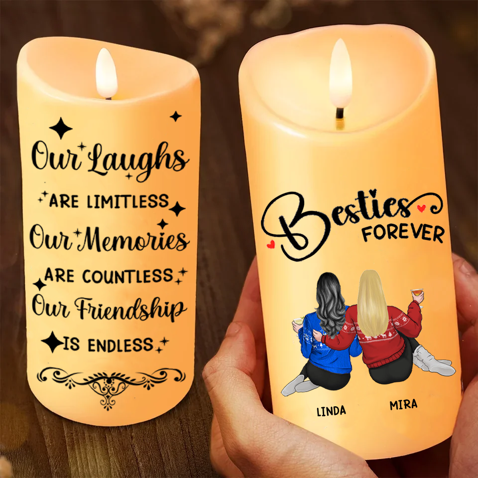 Our Friendship Is Endless - Personalized Custom LED Candle