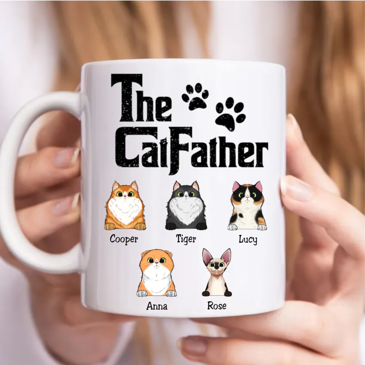 The Cat Father - Personalized Mug (QH) - Makezbright Gifts