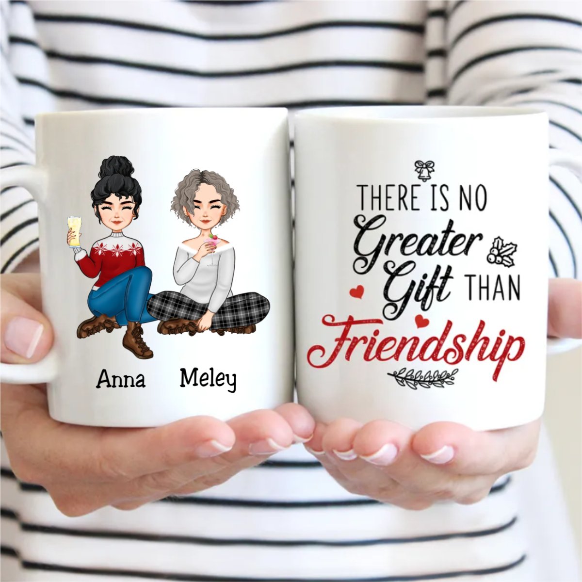 There Is No Greater Gift Than Friendship - Personalized Mug (LT) - Makezbright Gifts