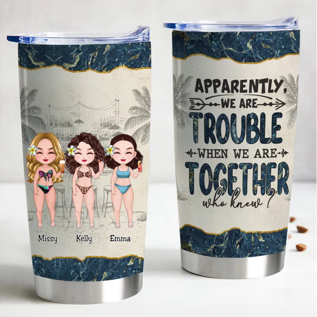 Troublemakers' 20oz Personalized Insulated Tumbler - Makezbright Gifts