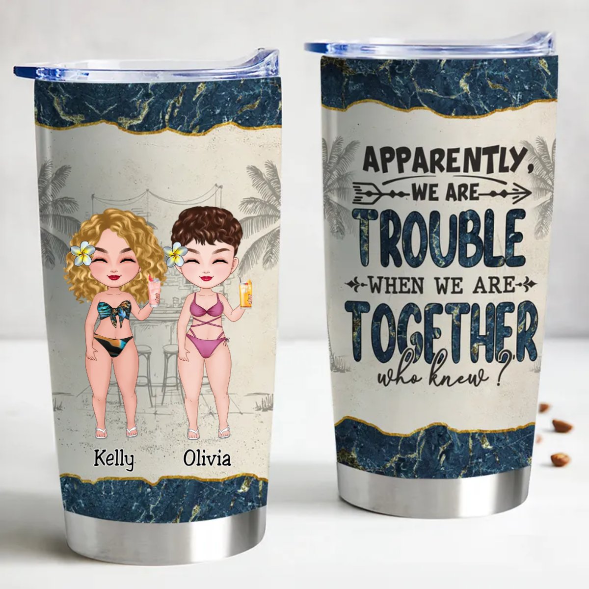 Troublemakers' 20oz Personalized Insulated Tumbler - Makezbright Gifts