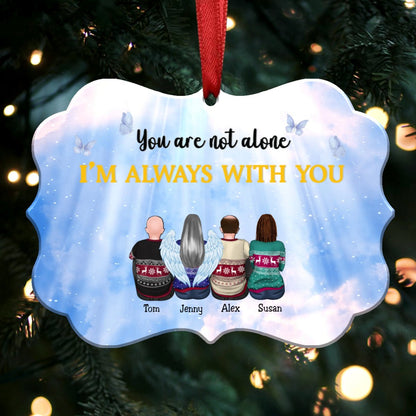 You Are Not Alone I'm Always With You (V1) - Personalized Christmas Ornament - Memorial Ornaments (Sky) - Makezbright Gifts