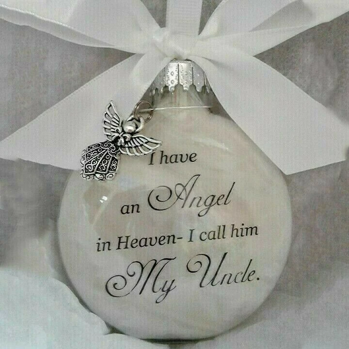 Christmas ornaments feather ball - Angel In Heaven Memorial Ornament - Makezbright Gifts