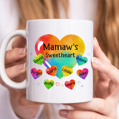 Grandma - Grandma Sweethearts Pattern - Personalized Mug